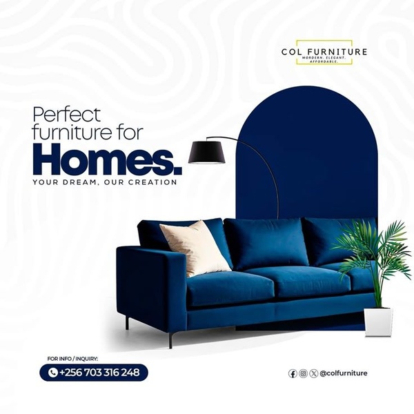 sofa, couch, sectional, loveseat, living room furniture, upholstered furniture, seating, brand awareness, minimalist, luxurious, trustworthy, blue, neutral